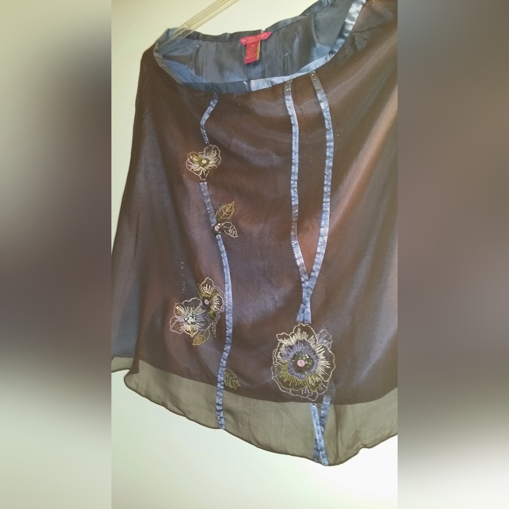 SUNNY LEIGH RAW SILK SKIRT SIZE 14W